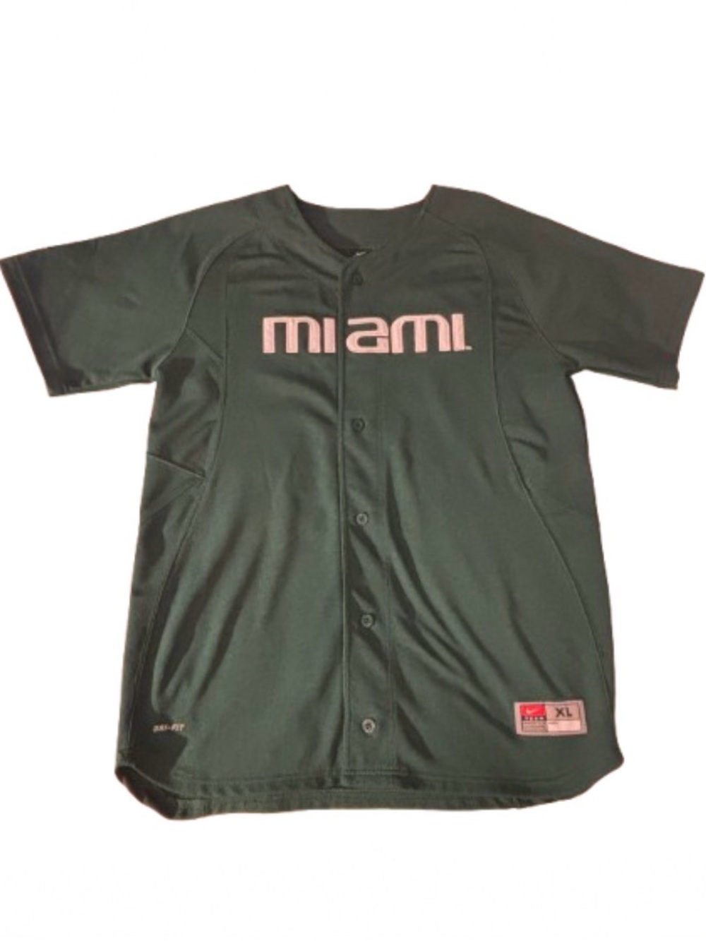 Nike Dri-FIT Miami Hurricanes Baseball Jersey Youth